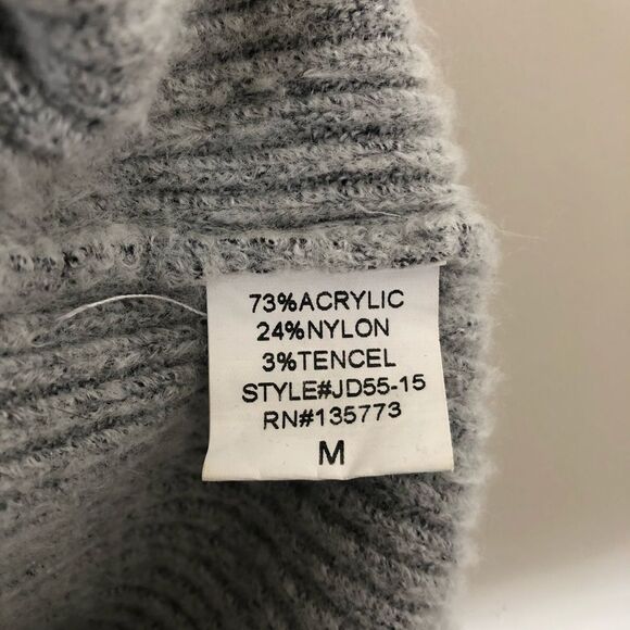 Olivaceous Grey Off Shoulder Soft Cozy Sweater - Picture 8 of 8